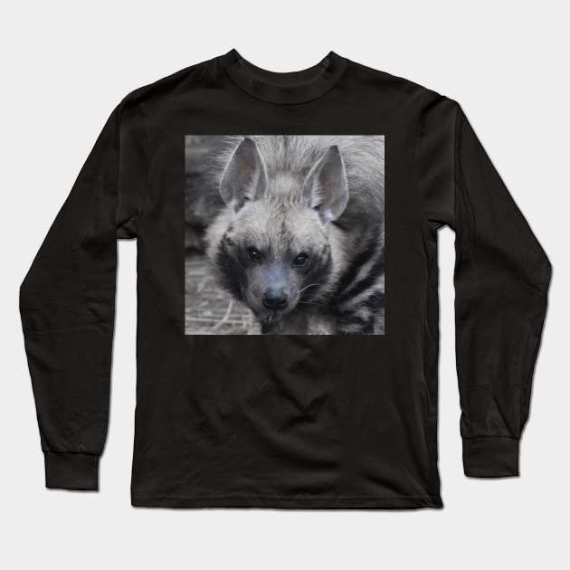 Striped Hyena Long Sleeve T-Shirt by Sharonzoolady